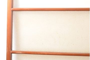 和製アンティーク　明るい木色がレトロな雰囲気を醸し出すガラス戸2枚セット(引き戸、建具)(R-054019)