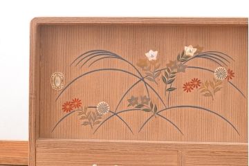 中古　国産　手造り工芸家具　蒔絵入り　気品が漂う総桐箪笥ローボード(テレビ台、桐たんす、収納棚)(R-054024)