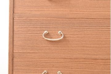 中古　国産　手造り工芸家具　気品が漂う総桐箪笥ローボード(桐たんす、衣装箪笥、引き出し、ローチェスト)(R-054025)