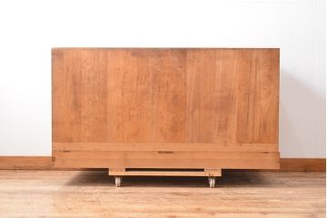 中古　国産　手造り工芸家具　気品が漂う総桐箪笥ローボード(桐たんす、衣装箪笥、引き出し、ローチェスト)(R-054025)