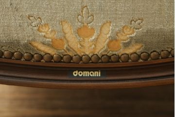 中古　美品　カリモク家具(karimoku)　domani(ドマーニ)　Louis(ルイ)XVシリーズ　ルイ15世　優雅なひとときを演出してくれる1人掛けソファ(定価約50万円)(アームソファ、一人掛け、1P)(R-054026)