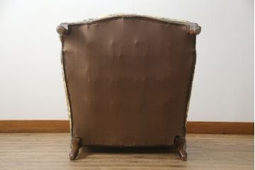 中古　カリモク家具(karimoku)　domani(ドマーニ)　Louis(ルイ)XVシリーズ　ルイ15世　優雅なひとときを演出してくれる1人掛けソファ(定価約50万円)(アームソファ、一人掛け、1P)(R-054027)