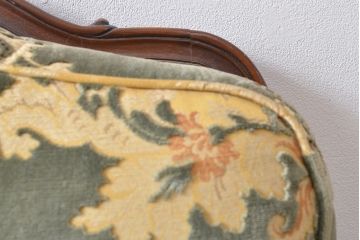 張替え費込み!! 中古　カリモク家具(karimoku)　domani(ドマーニ)　Louis(ルイ)XVシリーズ　ルイ15世　優雅なひとときを演出してくれる1人掛けソファ(定価約50万円)(アームソファ、一人掛け、1P)(R-054028)