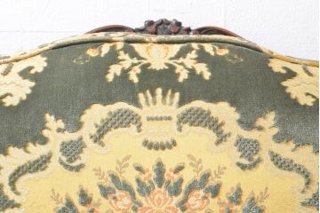 張替え費込み!! 中古　カリモク家具(karimoku)　domani(ドマーニ)　Louis(ルイ)XVシリーズ　ルイ15世　優雅なひとときを演出してくれる1人掛けソファ(定価約50万円)(アームソファ、一人掛け、1P)(R-054029)