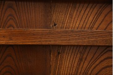 中古　民芸家具　前面ケヤキ材　古い金具を使って再生された車箪笥(和たんす、時代箪笥、戸棚)(R-054031)