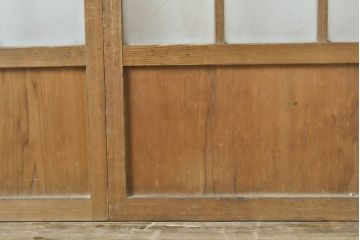 アンティーク建具　和の雰囲気漂うガラス戸4枚セット(引き戸、建具)(R-054034)