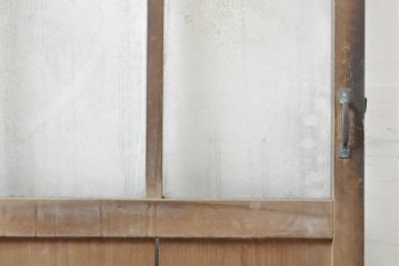 アンティーク建具　大正ロマンの雰囲気香るガラス扉1枚(ドア、木製ドア、建具)(R-054037)