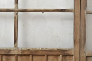 アンティーク建具　経年を感じる風合いが魅力のガラス戸2枚セット(引き戸、建具)(R-054040)