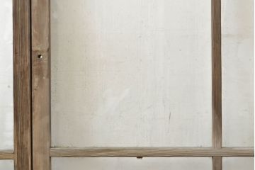 アンティーク建具　経年を感じる風合いが魅力のガラス戸2枚セット(引き戸、建具)(R-054040)