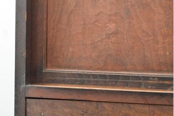 和製アンティーク　前面ケヤキ材　玉杢　ケヤキの杢目が美しい収納棚(戸棚、サイドボード、時代箪笥、和箪笥)(R-054087)