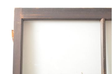 アンティーク建具　シンプルなデザインにゆらゆらガラスがアクセントのガラス扉(ドア、建具)(R-054090)