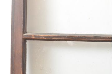 アンティーク建具　シンプルなデザインにゆらゆらガラスがアクセントのガラス扉(ドア、建具)(R-054090)