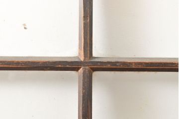 アンティーク建具　シンプルなデザインにゆらゆらガラスがアクセントのガラス扉(ドア、建具)(R-054090)