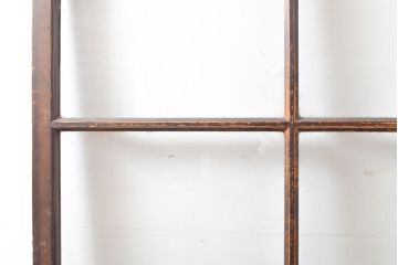 アンティーク建具　シンプルなデザインにゆらゆらガラスがアクセントのガラス扉(ドア、建具)(R-054090)