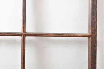 アンティーク建具　シンプルなデザインにゆらゆらガラスがアクセントのガラス扉(ドア、建具)(R-054090)