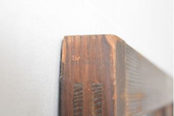 アンティーク建具　シンプルなデザインにゆらゆらガラスがアクセントのガラス扉(ドア、建具)(R-054090)
