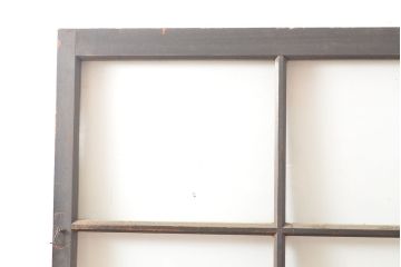 アンティーク建具　シンプルなデザインにゆらゆらガラスがアクセントのガラス扉(ドア、建具)(R-054090)