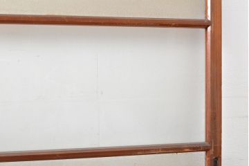 アンティーク建具　シンプルなデザインのガラス戸2枚(引き戸、建具)(R-054091)