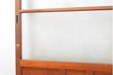 アンティーク建具　シンプルなデザインのガラス戸2枚(引き戸、建具)(R-054091)