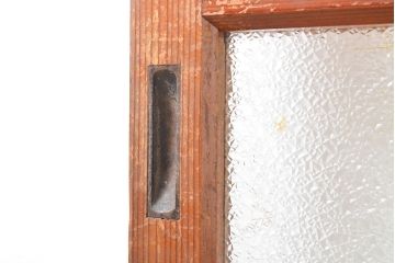 アンティーク建具　シンプルなデザインのガラス戸2枚(引き戸、建具)(R-054091)