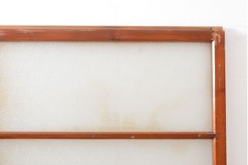 アンティーク建具　シンプルなデザインのガラス戸2枚(引き戸、建具)(R-054091)