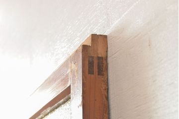 アンティーク建具　シンプルなデザインのガラス戸2枚(引き戸、建具)(R-054091)