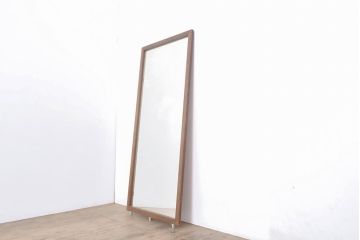 和製アンティーク　シンプルなデザインで取り入れやすいアンティークミラー(鏡、姿見)(R-054094)