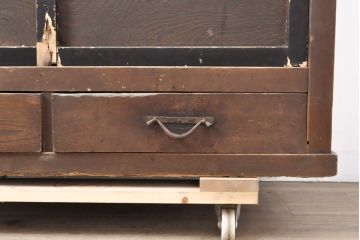 和製アンティーク　和の趣溢れる関西水屋箪笥(食器棚、キャビネット、収納棚、戸棚)(R-054134)