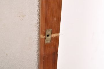 アンティーク建具　木の温かみが感じられるガラス戸1枚(引き戸、建具)(R-054135)