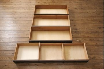 ビンテージ家具　神戸洋家具　永田良介商店　和洋折衷の空間に馴染む整理タンス(引き出し、チェスト、ヴィンテージ)(R-054138)