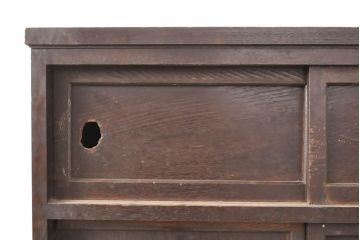 和製アンティーク　和モダンな雰囲気づくりにぴったりな水屋箪笥(キャビネット、食器棚、戸棚)(R-054142)