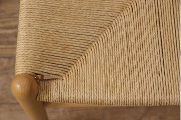 中古　北欧家具　デンマーク　ビーチ材　CARL HANSEN & SON(カール・ハンセン&サン) CH24 Yチェア ナチュラルスタイルの空間づくりにおすすめのペーパーコードダイニングチェア(アームチェア)(R-054167)