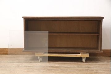 中古　軽井沢彫り　華やかな彫刻が目を引くローボード(テレビ台、テレビボード、収納棚)(R-054169)