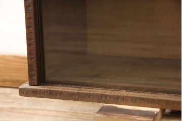中古　軽井沢彫り　華やかな彫刻が目を引くローボード(テレビ台、テレビボード、収納棚)(R-054169)