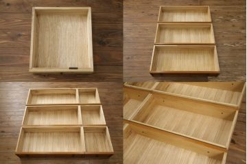 中古　美品　神戸伝承欧風家具(洋家具)　たかねや製　ナラ・桐材　エレガントな佇まいが美しいチェスト(洋服タンス、引き出し)(R-054170)