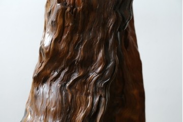 中古　民芸家具　カエデ材　迫力ある佇まいが見事な衝立て　(R-054179)