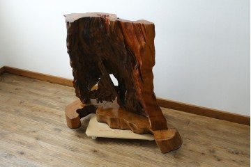 中古　民芸家具　カエデ材　迫力ある佇まいが見事な衝立て　(R-054179)