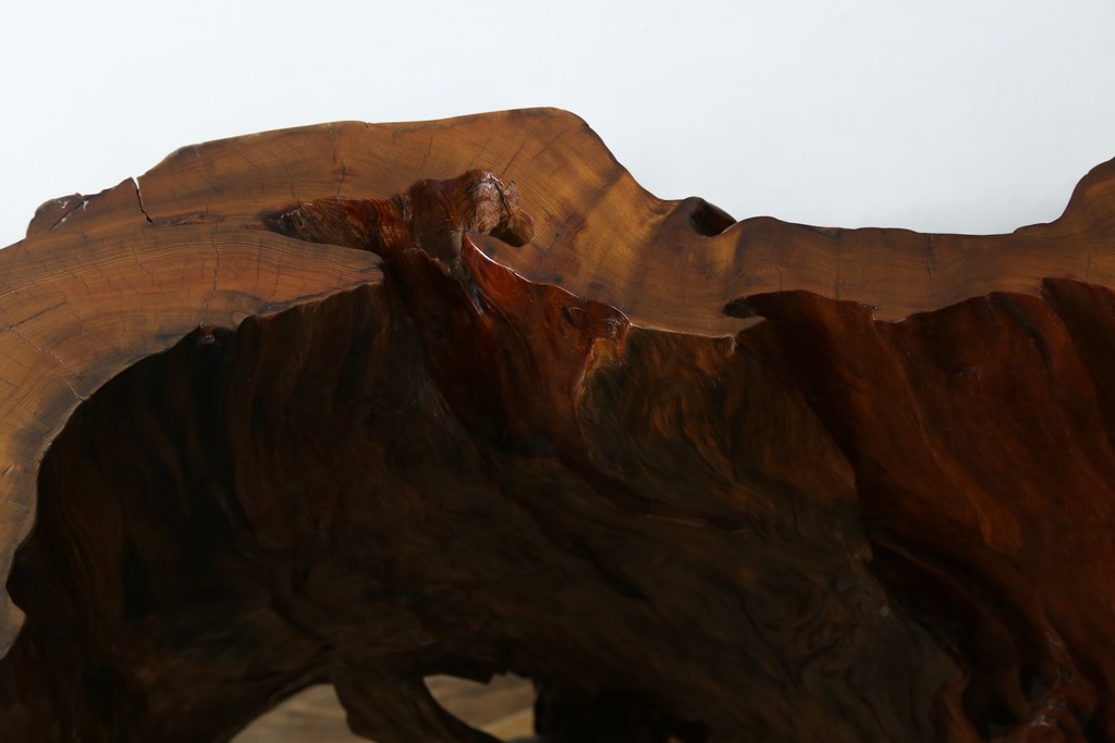 中古　民芸家具　カエデ材　迫力ある佇まいが見事な衝立て　(R-054179)