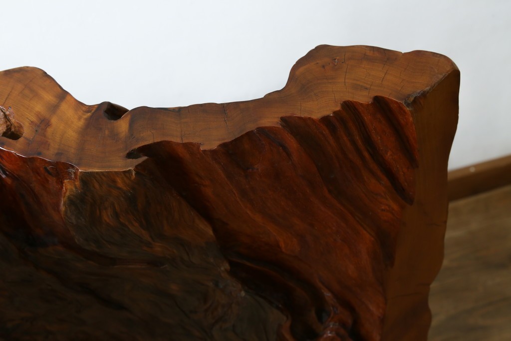 中古　民芸家具　カエデ材　迫力ある佇まいが見事な衝立て　(R-054179)