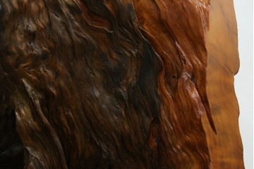 中古　民芸家具　カエデ材　迫力ある佇まいが見事な衝立て　(R-054179)