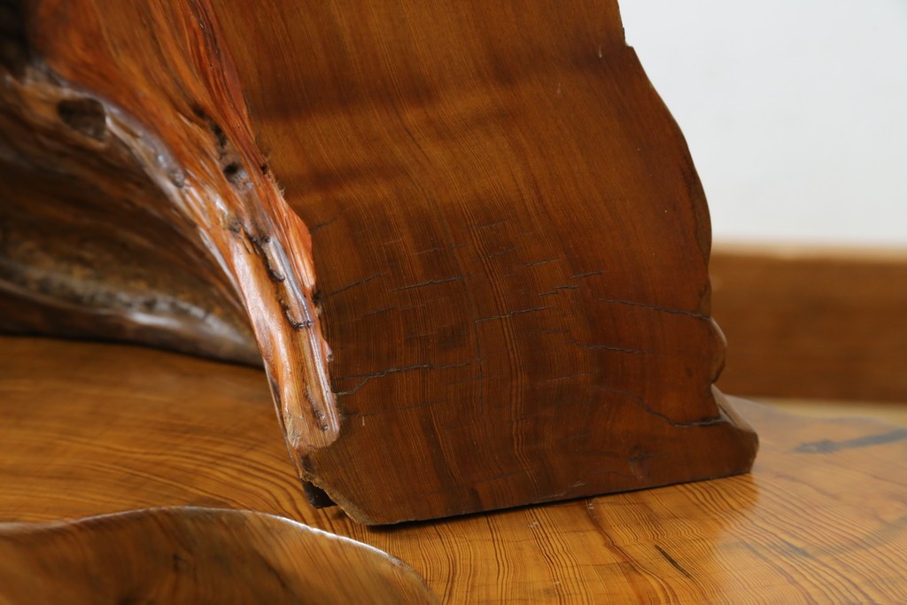 中古　民芸家具　カエデ材　迫力ある佇まいが見事な衝立て　(R-054179)