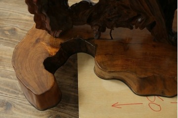 中古　民芸家具　カエデ材　迫力ある佇まいが見事な衝立て　(R-054179)