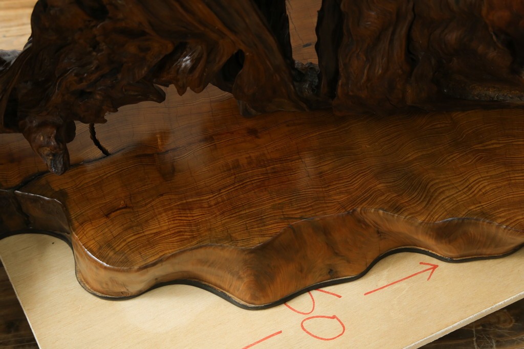 中古　民芸家具　カエデ材　迫力ある佇まいが見事な衝立て　(R-054179)