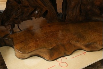 中古　民芸家具　カエデ材　迫力ある佇まいが見事な衝立て　(R-054179)