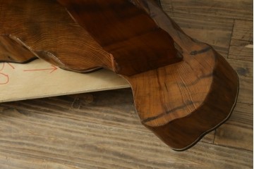 中古　民芸家具　カエデ材　迫力ある佇まいが見事な衝立て　(R-054179)