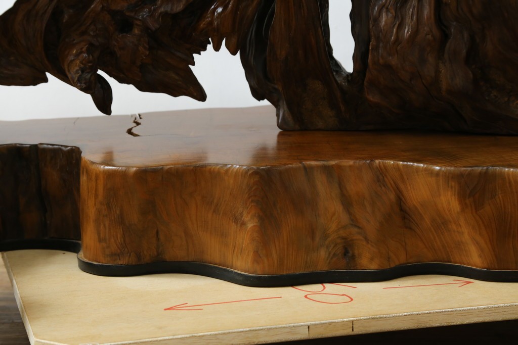 中古　民芸家具　カエデ材　迫力ある佇まいが見事な衝立て　(R-054179)