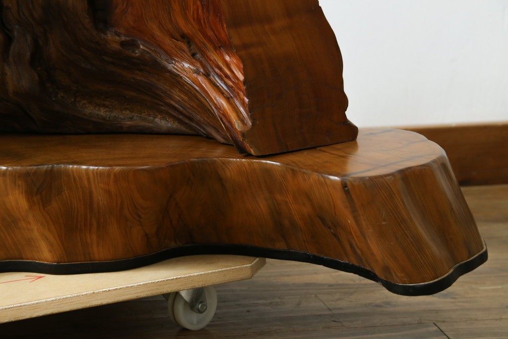 中古　民芸家具　カエデ材　迫力ある佇まいが見事な衝立て　(R-054179)