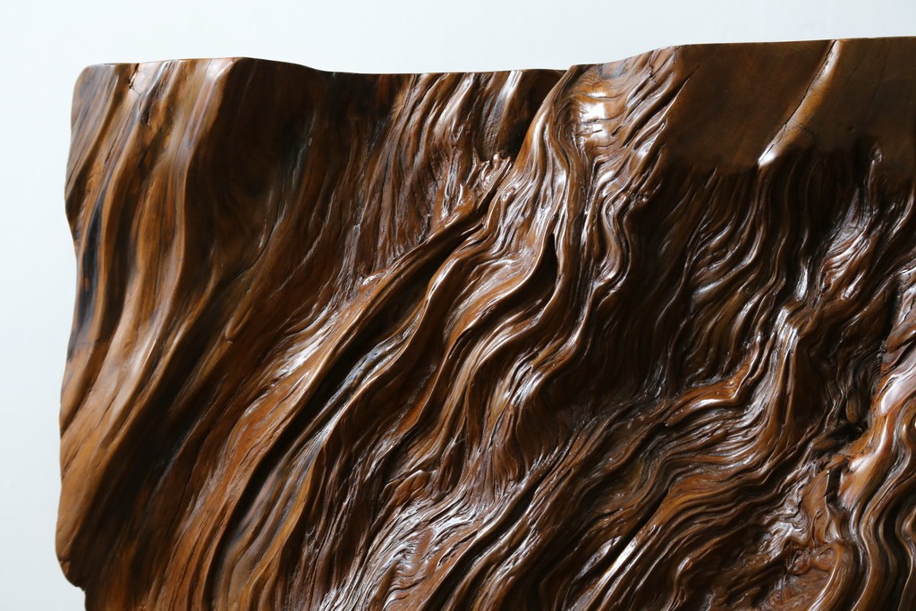 中古　民芸家具　カエデ材　迫力ある佇まいが見事な衝立て　(R-054179)