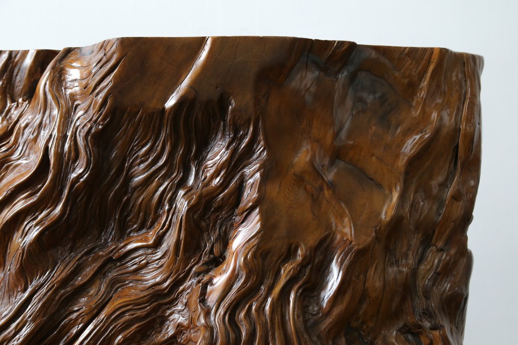 中古　民芸家具　カエデ材　迫力ある佇まいが見事な衝立て　(R-054179)