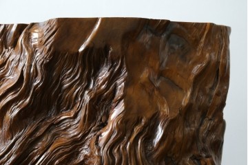 中古　民芸家具　カエデ材　迫力ある佇まいが見事な衝立て　(R-054179)